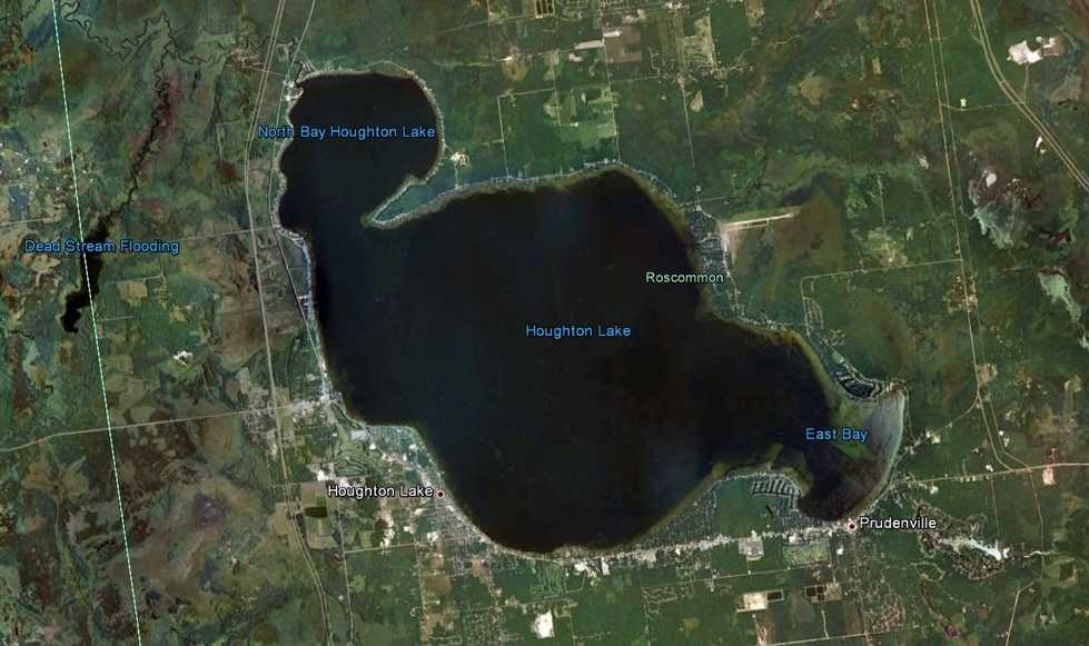 Satellite Image Houghton Lake